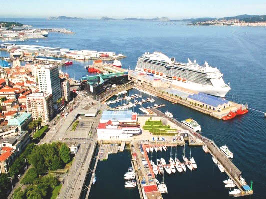 Vista aérea Terminal de Cruceros de Vigo