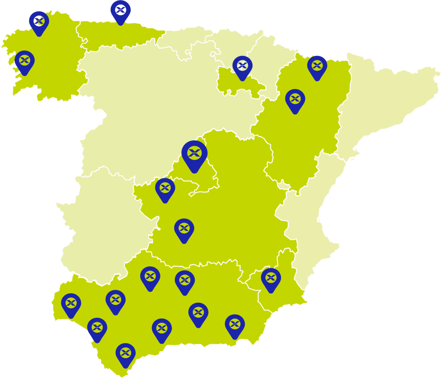 mapa delegaciones duplex ascensores