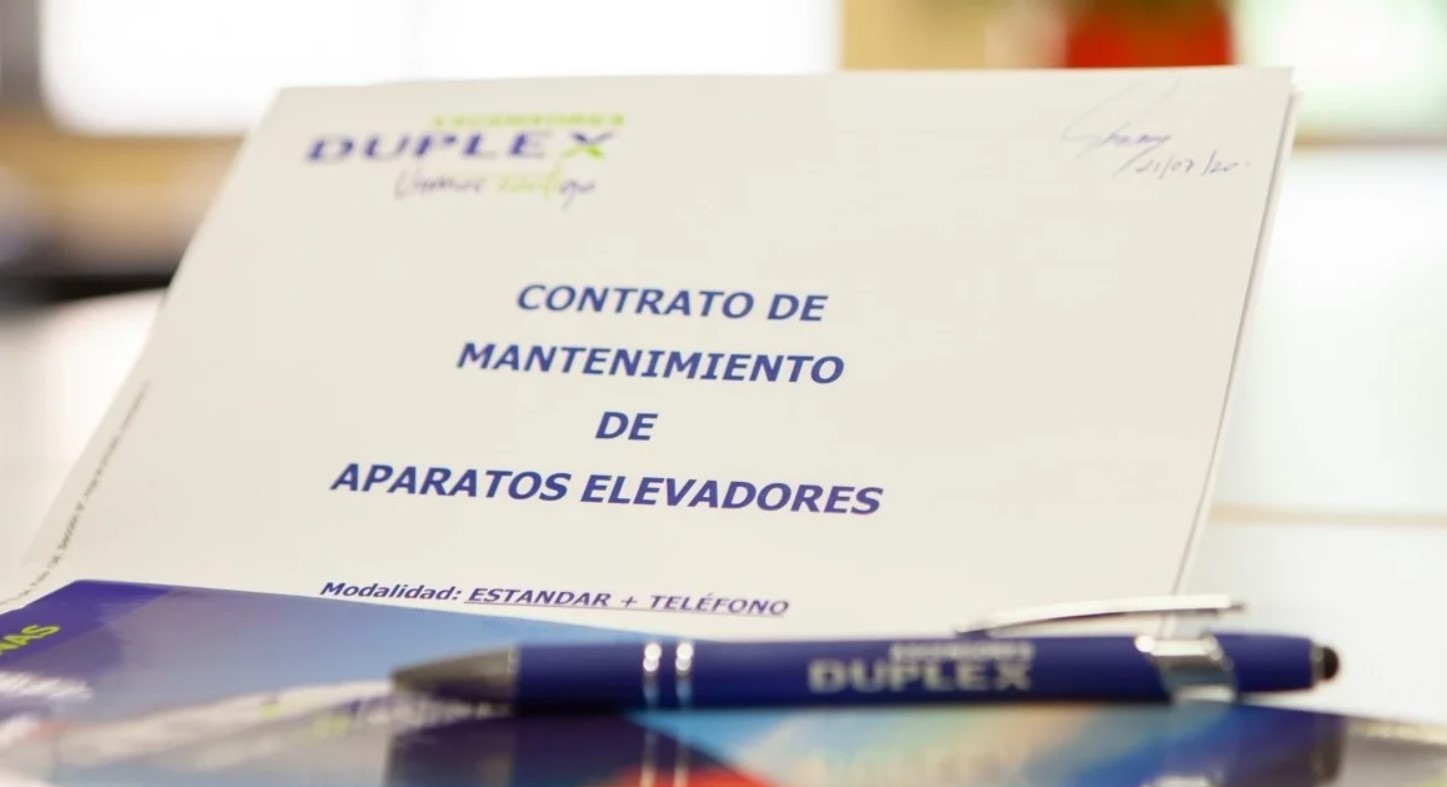 Modelo de contrato de mantenimiento para aparatos elevadores de DUPLEX Ascensores