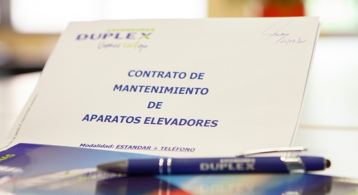 Modelo de contrato de mantenimiento para aparatos elevadores de Duplex Ascensores