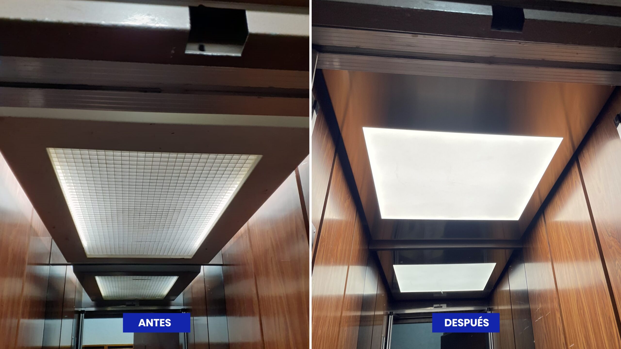 Renovar las luminarias del ascensor y sustituirlas por luces led facilita el ahorro y la eficiencia energética