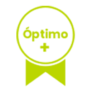 Icono de condecoración con la palabra Óptimo dentro
