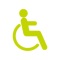 Icono de una persona en silla de ruedas